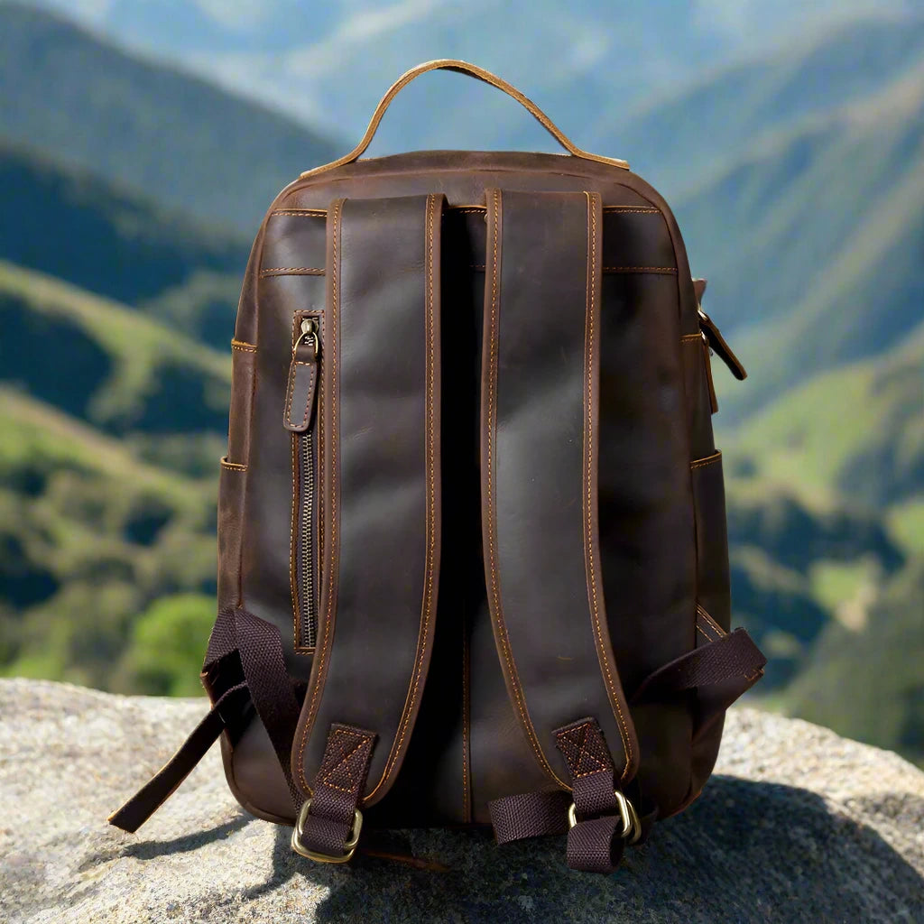 Vintage Crazy Horse Leather Backpack | Laptop & Travel Bag