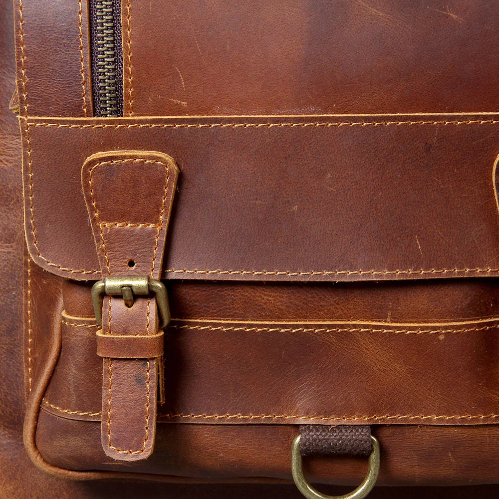 Vintage Crazy Horse Leather Backpack | Laptop & Travel Bag
