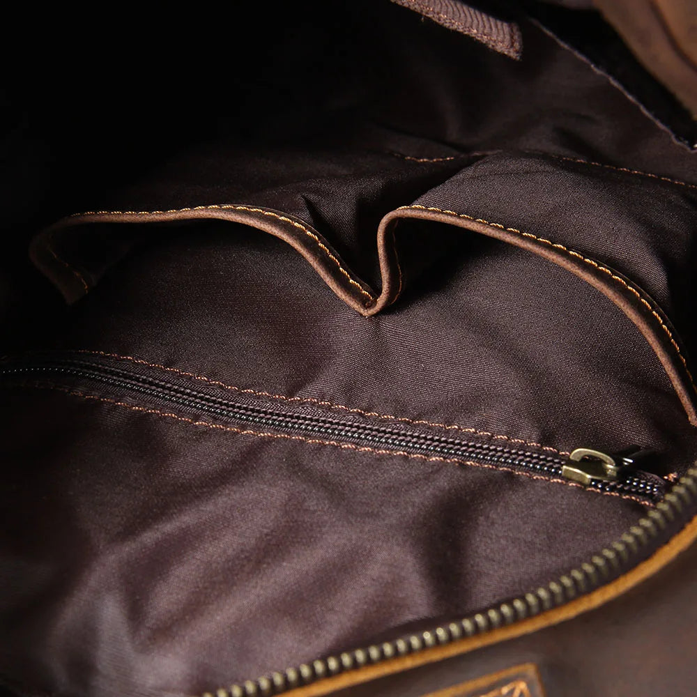 Vintage Crazy Horse Leather Backpack | Laptop & Travel Bag
