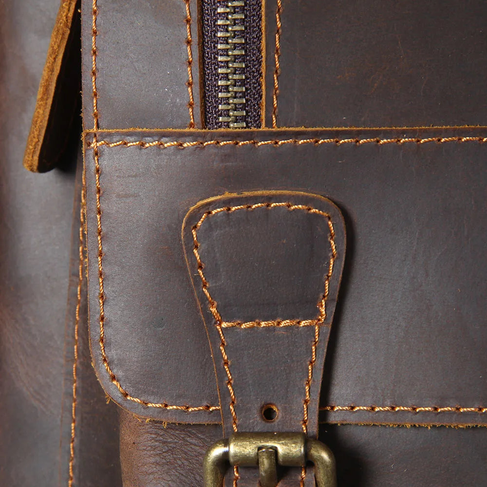 Vintage Crazy Horse Leather Backpack | Laptop & Travel Bag