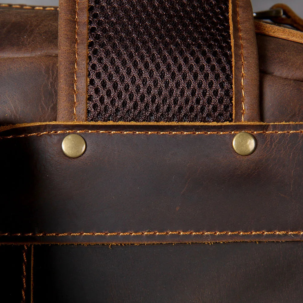 Vintage Crazy Horse Leather Backpack | Laptop & Travel Bag