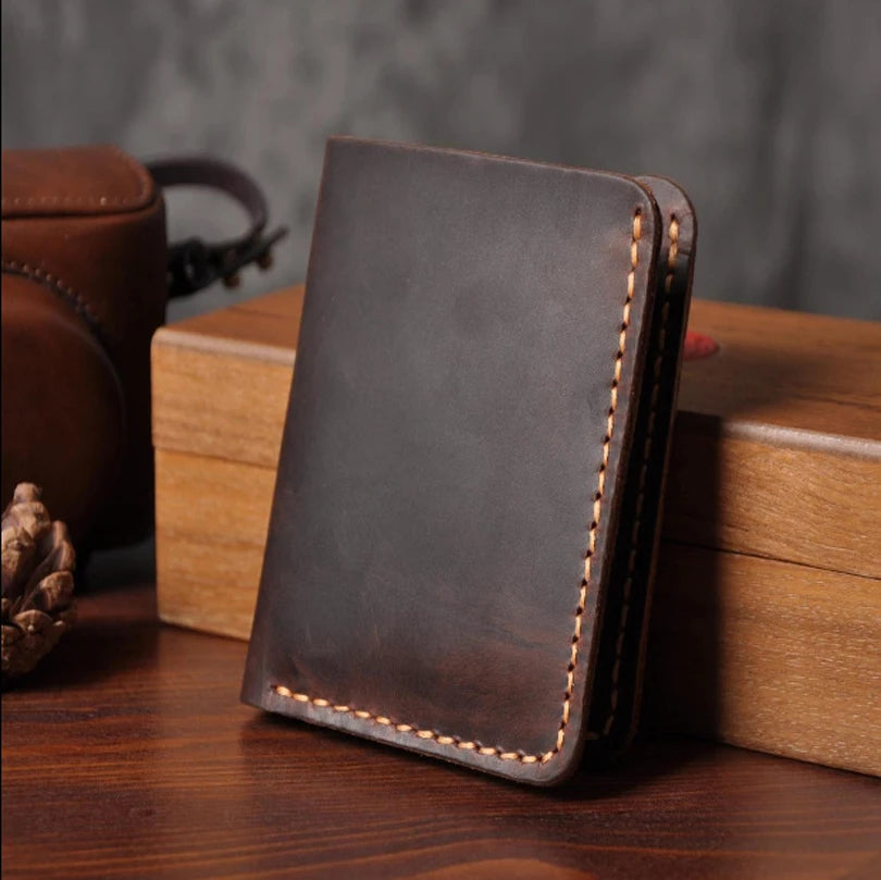 Handmade Full Grain Leather Wallet – Vintage Style Men’s