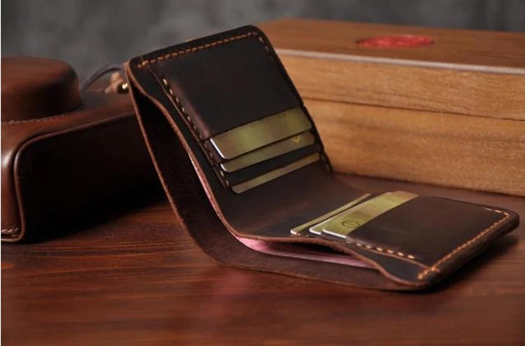 Handmade Full Grain Leather Wallet – Vintage Style Men’s