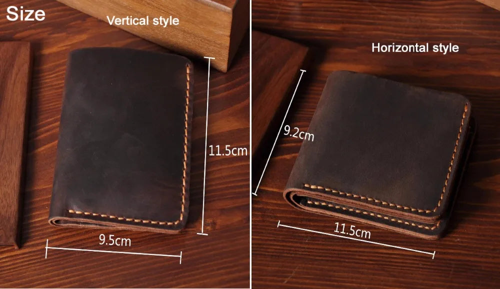 Handmade Full Grain Leather Wallet – Vintage Style Men’s