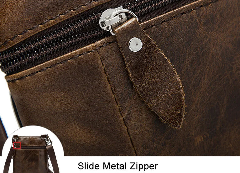 Genuine Leather Messenger | Shoulder Bag fits Tablet & Essentials