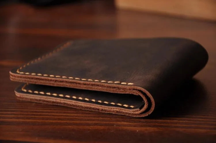 Handmade Full Grain Leather Wallet – Vintage Style Men’s