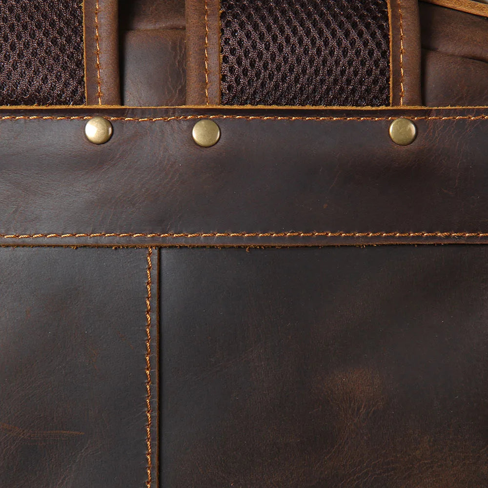 Vintage Crazy Horse Leather Backpack | Laptop & Travel Bag