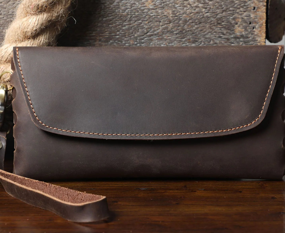 Genuine Cowhide Long Wallet – Slim, Stylish & Spacious