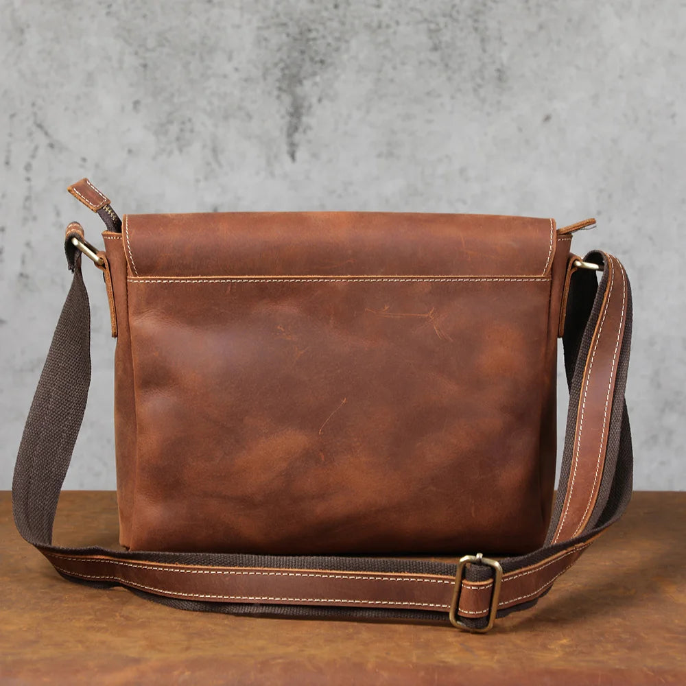 Luxury Leather Box Shoulder Bag – Unisex Minimalist Design