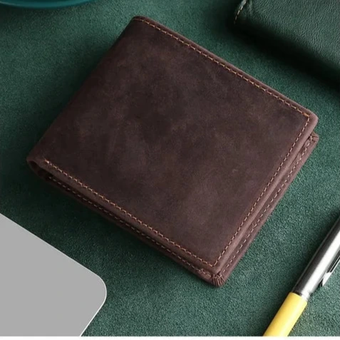 Men’s Genuine Leather Wallet – Compact & Vintage Look