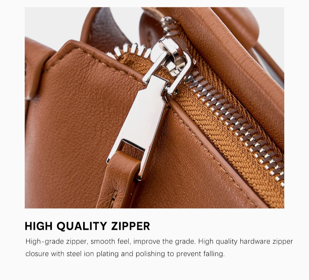 Genuine Cowhide Shoulder Bag – Classic Hobo Style for Women