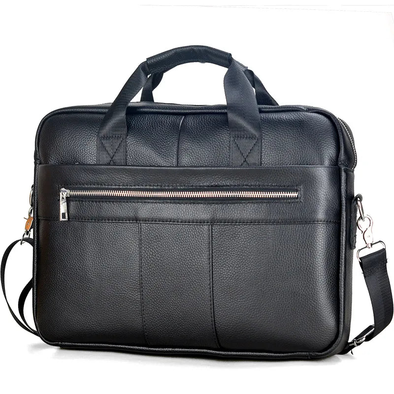 Slim & Spacious Genuine Leather Business | Laptop Bag with Organized Interior
