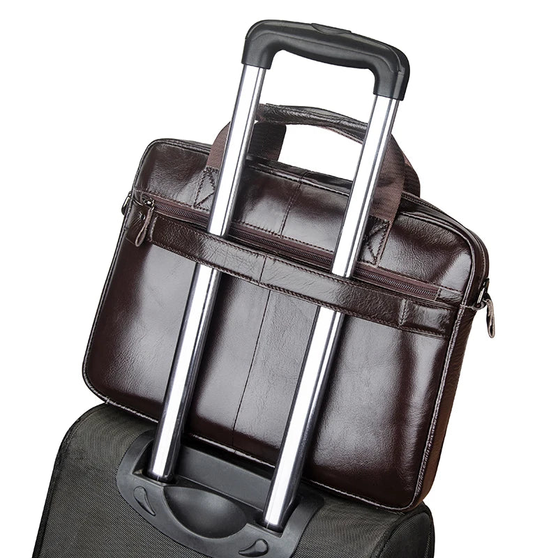 Organized Genuine Leather Briefcase | Business Bag with Laptop Slot