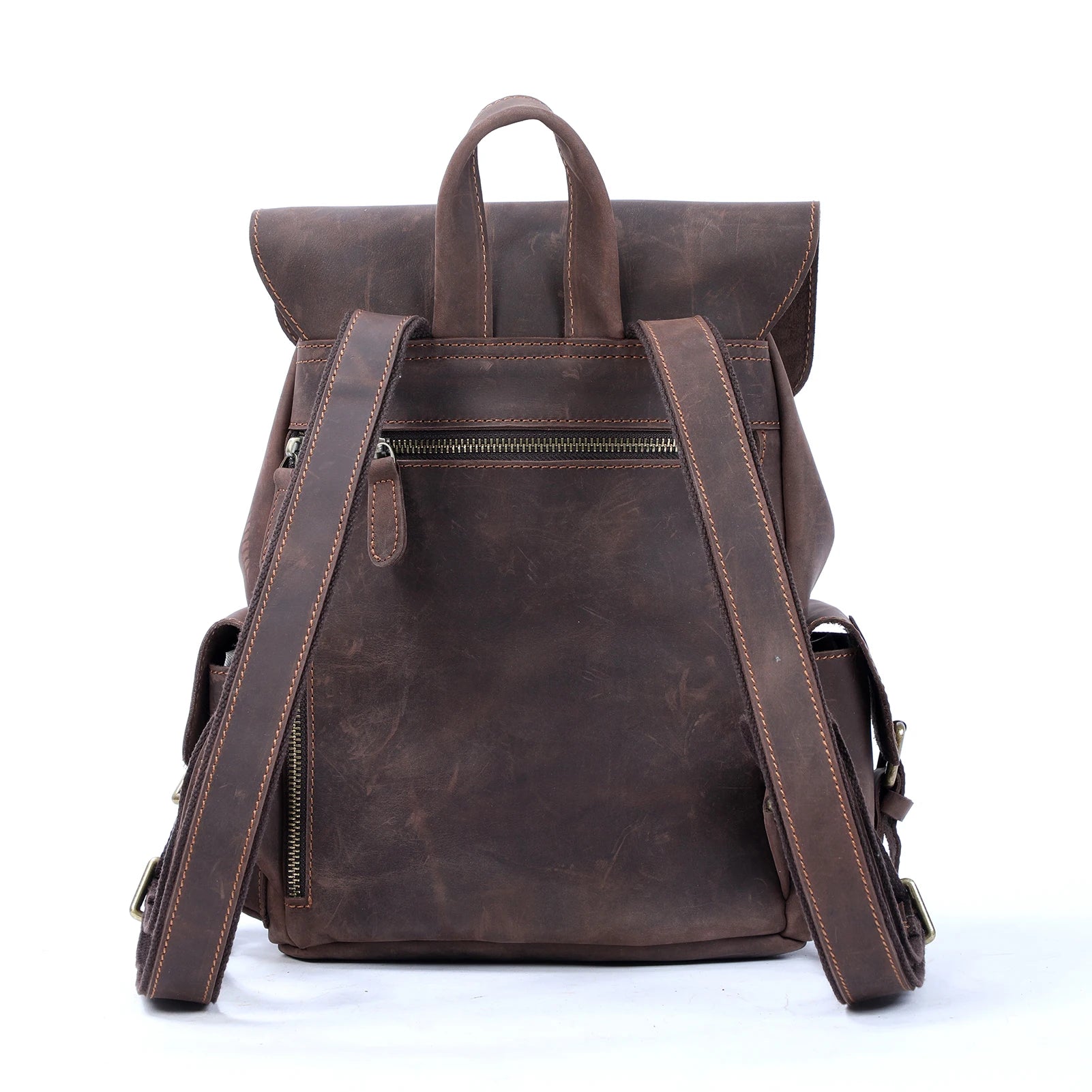 Vintage Backpack – Full-Grain Genuine Leather for Women