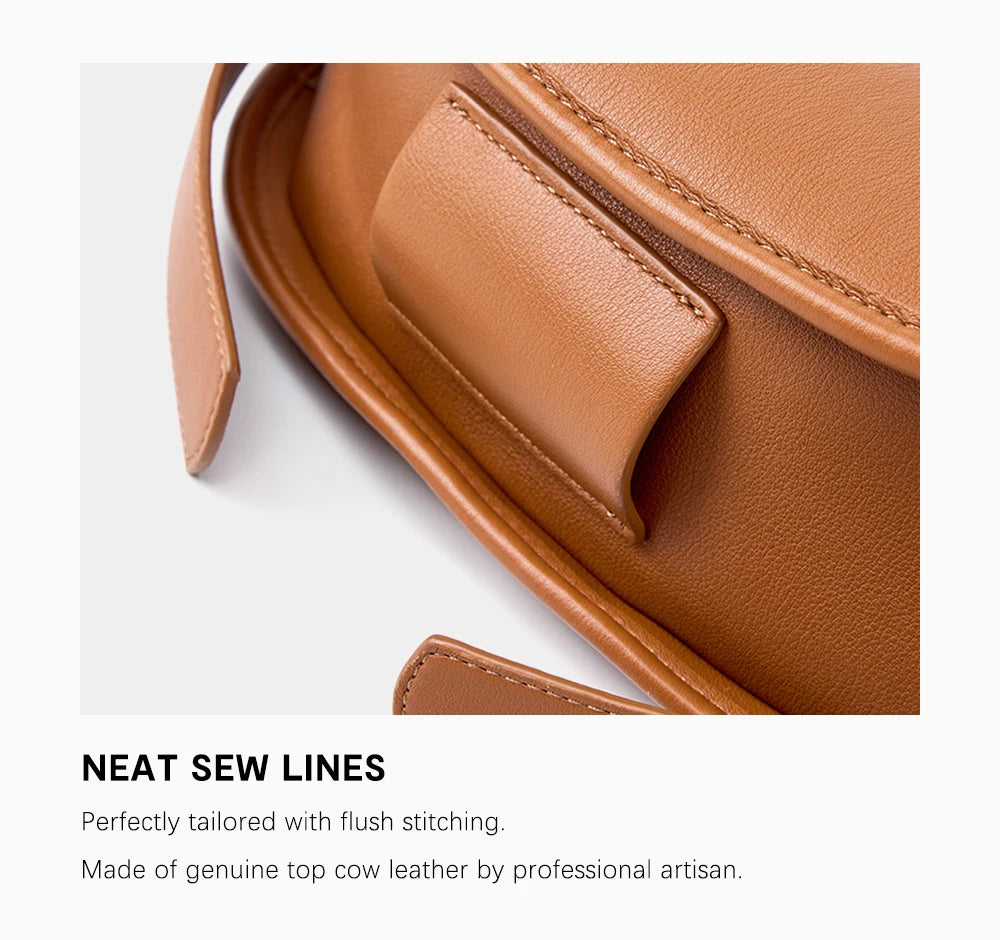 Genuine Cowhide Shoulder Bag – Classic Hobo Style for Women