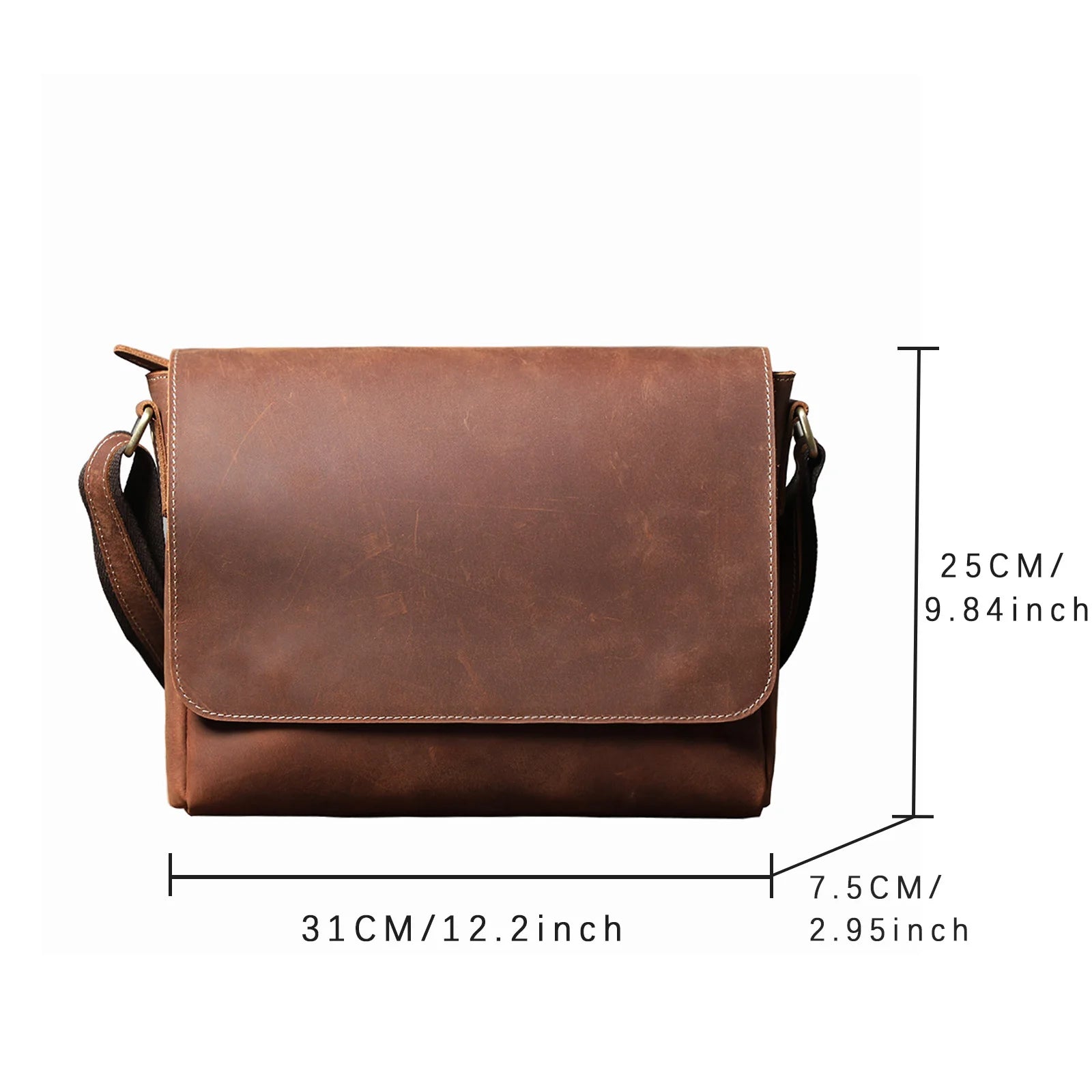 Luxury Leather Box Shoulder Bag – Unisex Minimalist Design