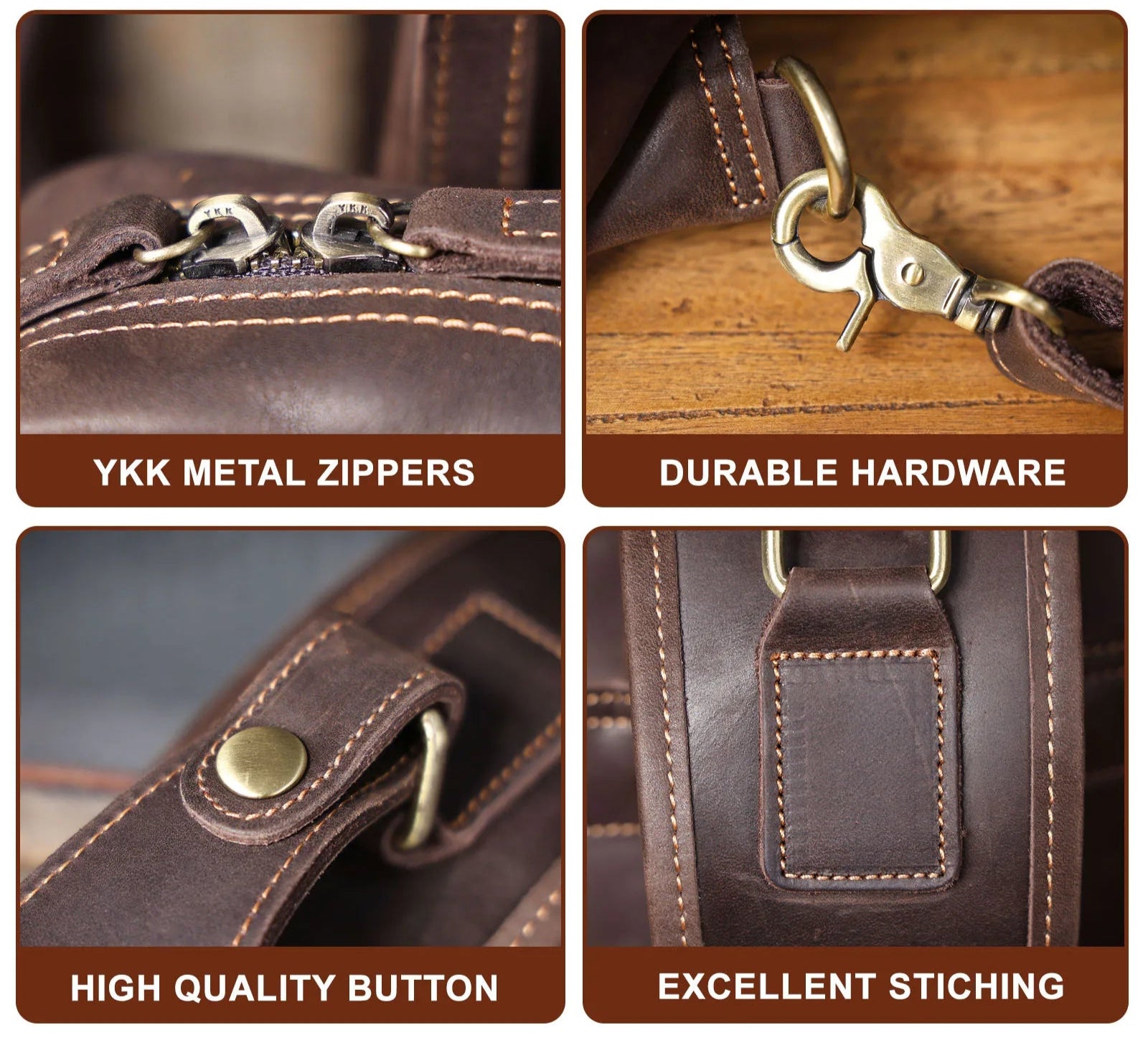 Premium Leather Cross body Bag with Organic Cotton Lining – Unisex Everyday Style