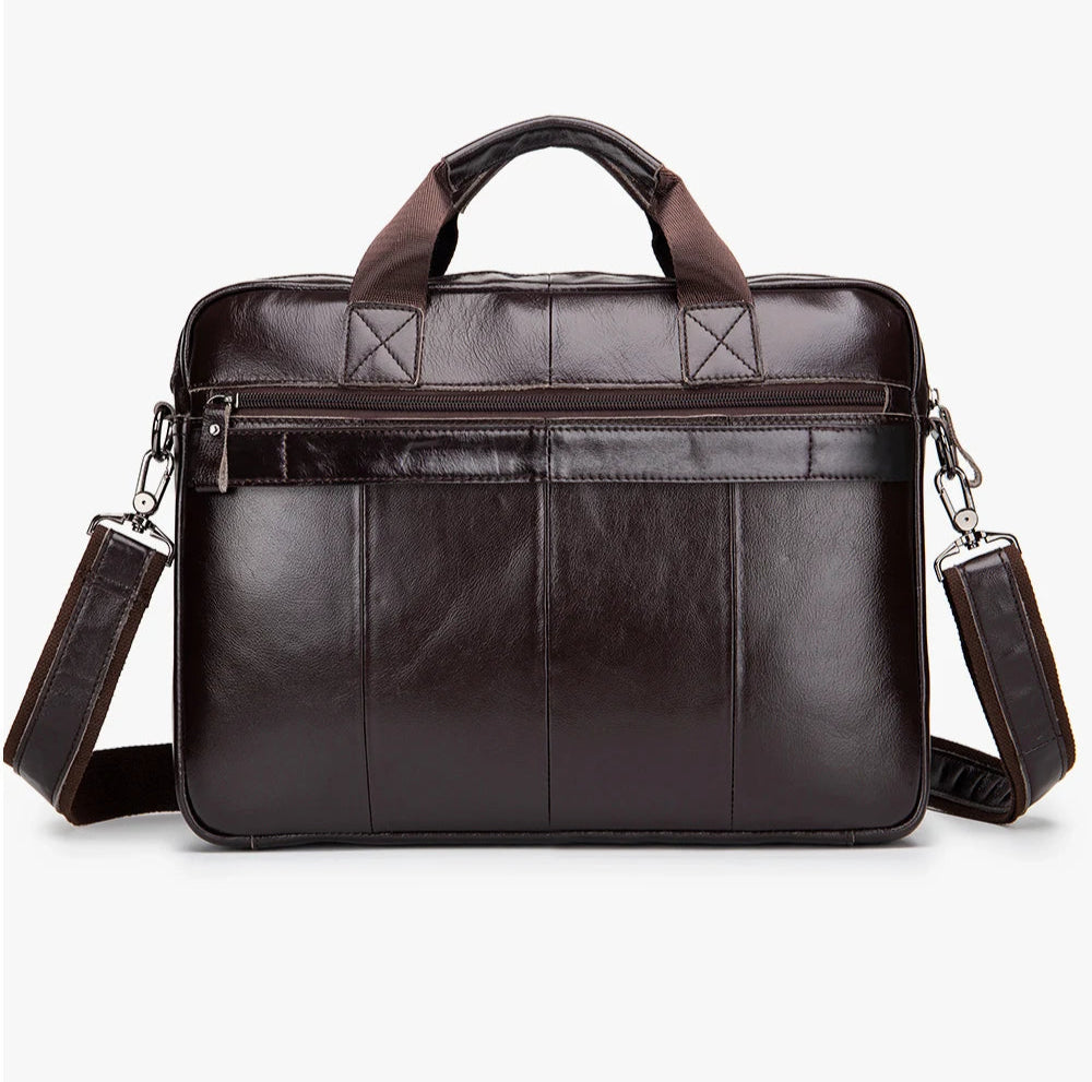 Organized Genuine Leather Briefcase | Business Bag with Laptop Slot